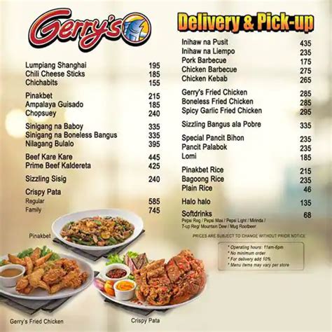 gerry's grill ali mall reviews|Gerry's Grill Menu .